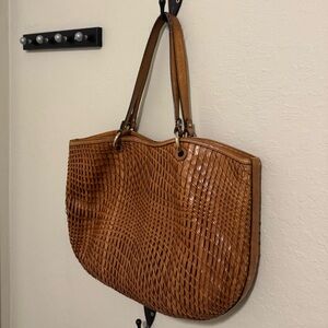 Cole Haan Woven Purse Brown
